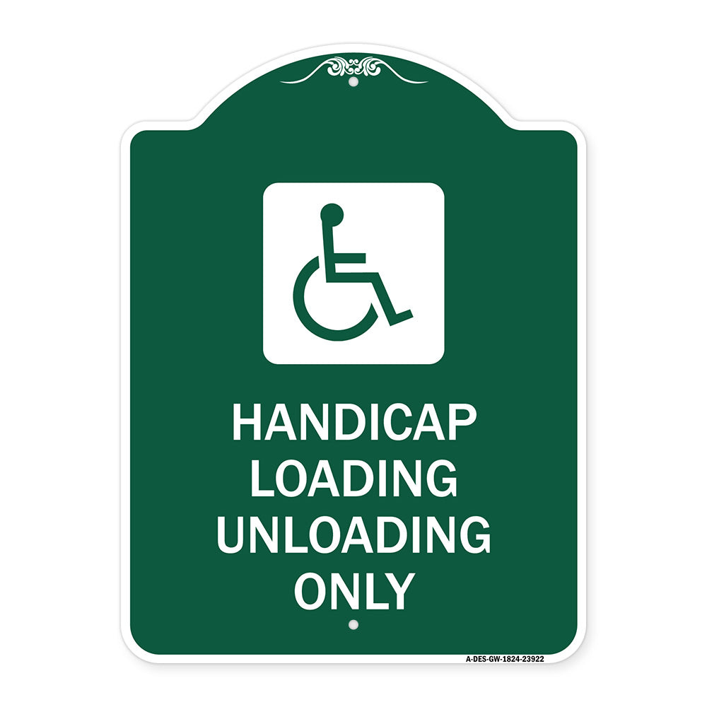 Handicap Loading Unloading Only (With Handicap Symbol)