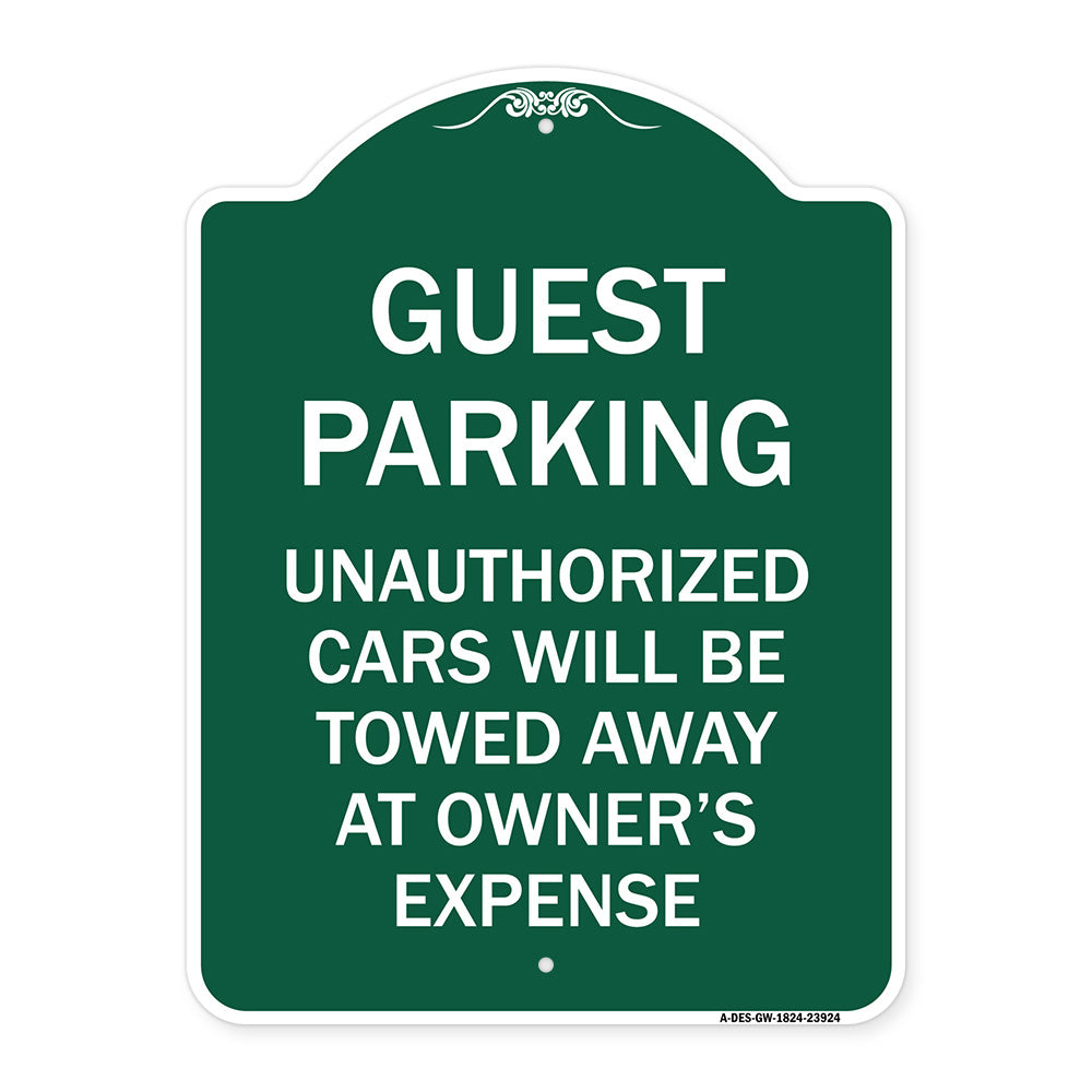 Guest Parking Unauthorized Cars Will Be Towed Away at Owner's Expense