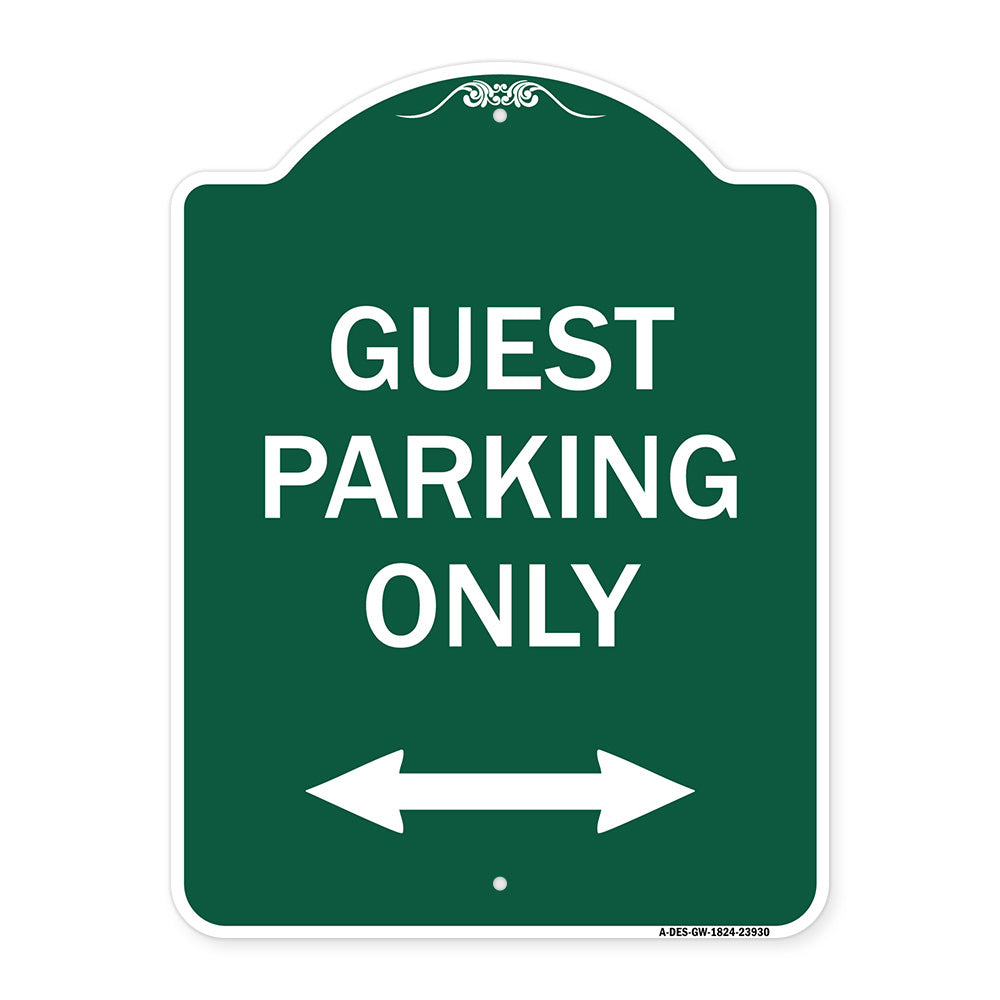 Guest Parking Only (With Bidirectional Arrow)