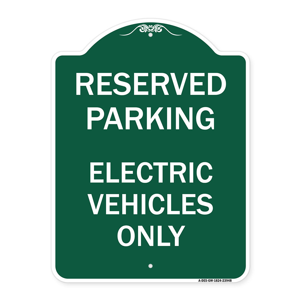 For Electrical Cars Reserved Parking - Electric Vehicles Only