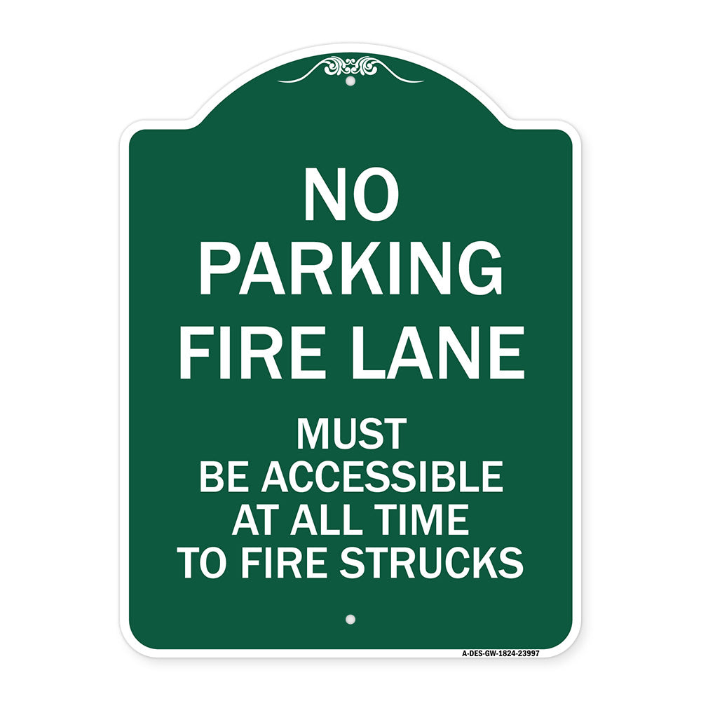 Fire Lane Must Be Accessible at All Time to Fire Trucks