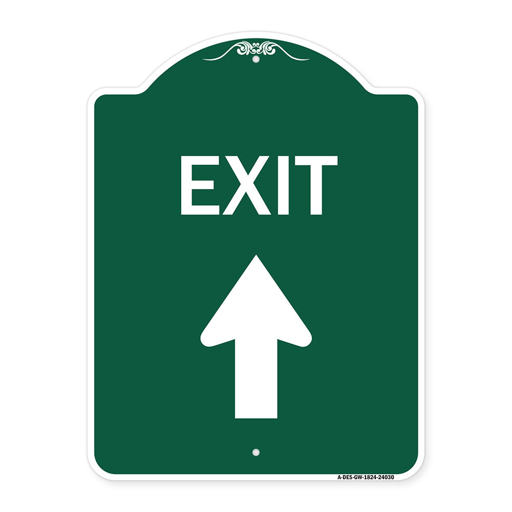 Exit Sign Exit with Up Arrow