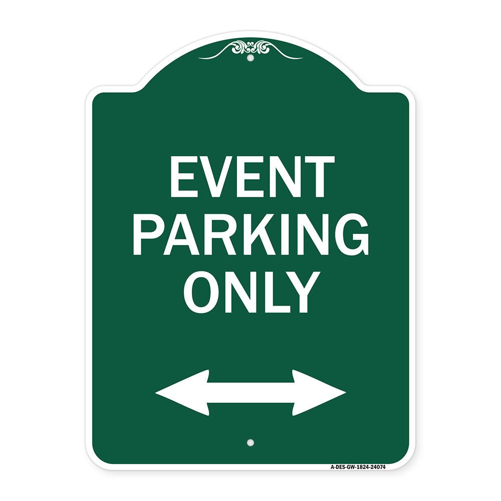 Event Parking Only (With Bidirectional Arrow)
