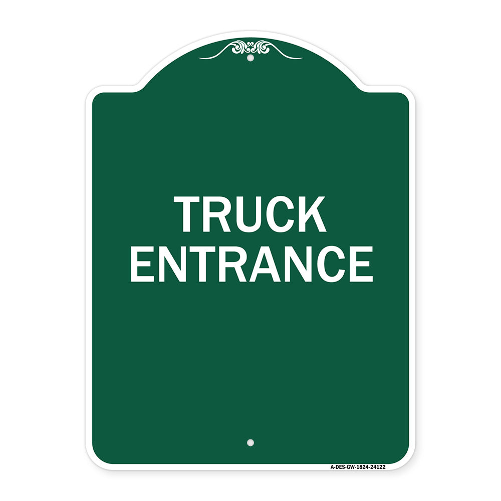 Driveway Sign Truck Entrance