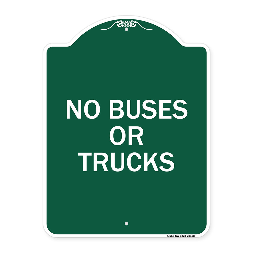 Driveway Sign No Buses or Trucks