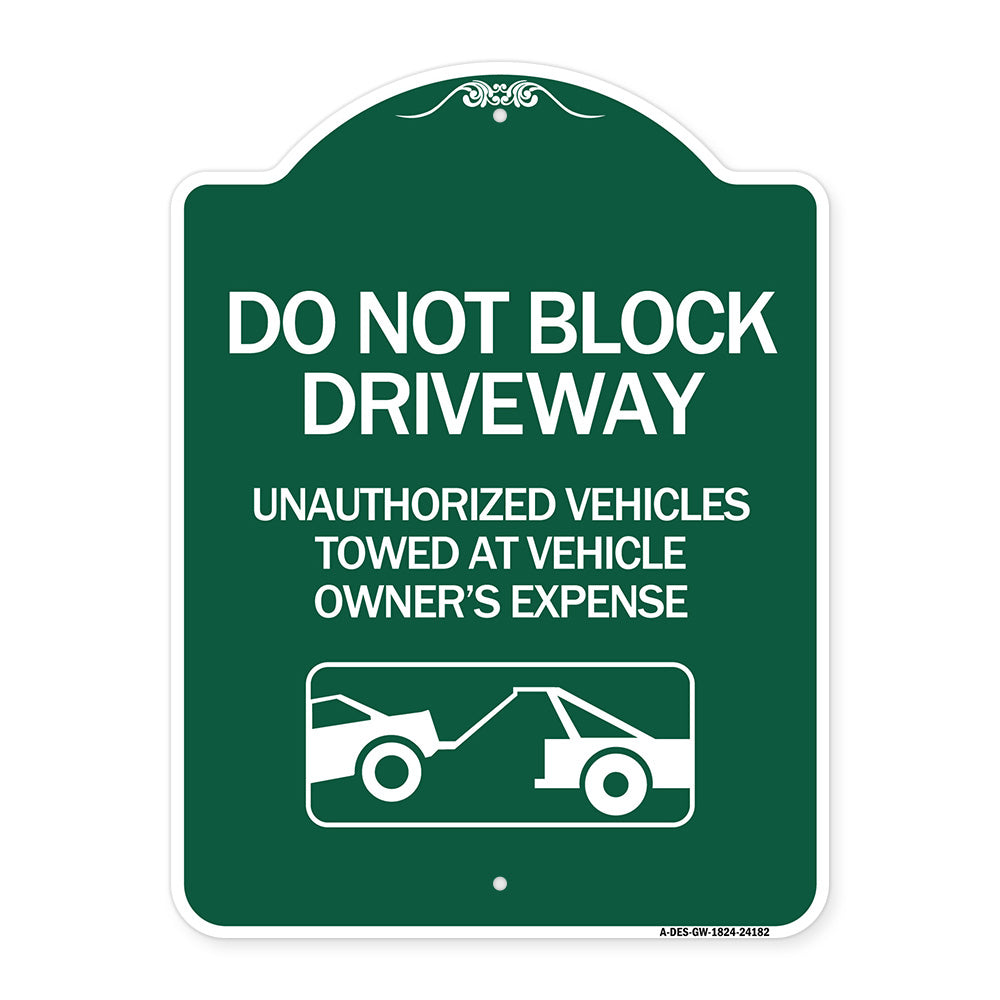 Do Not Block Driveway (With Graphic)