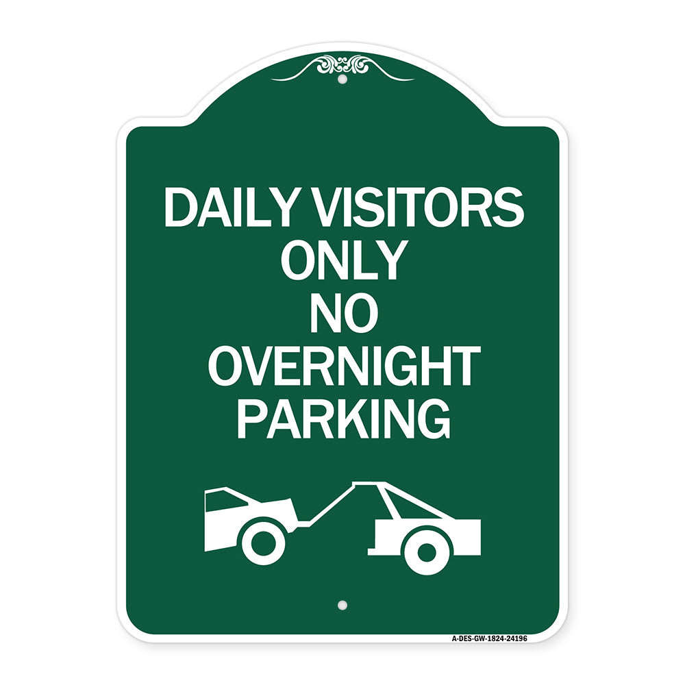 Day Visitors Only No Overnight Parking (With Graphic)