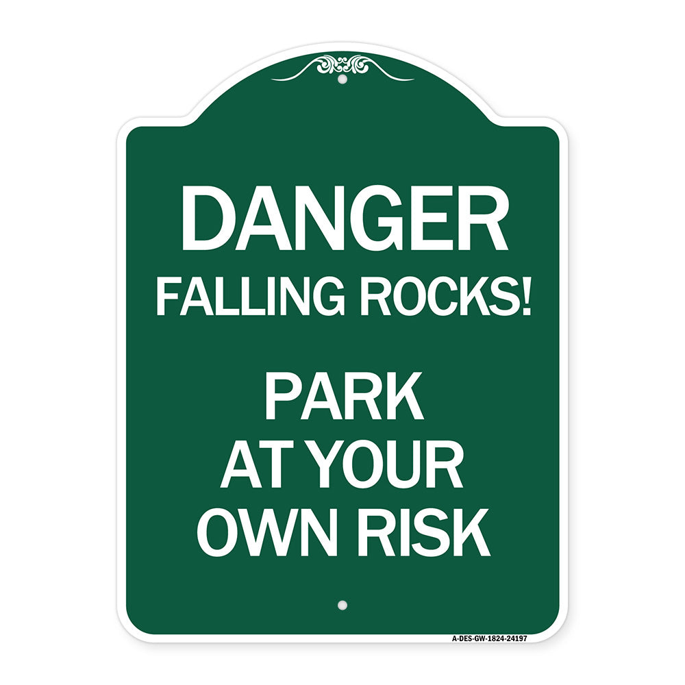Danger Falling Rocks! - Park at Your Own Risk