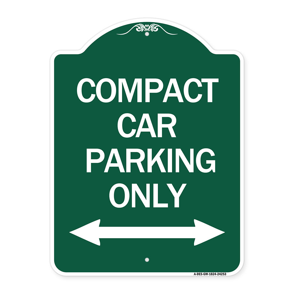 Compact Car Parking Only (With Bidirectional Arrow)