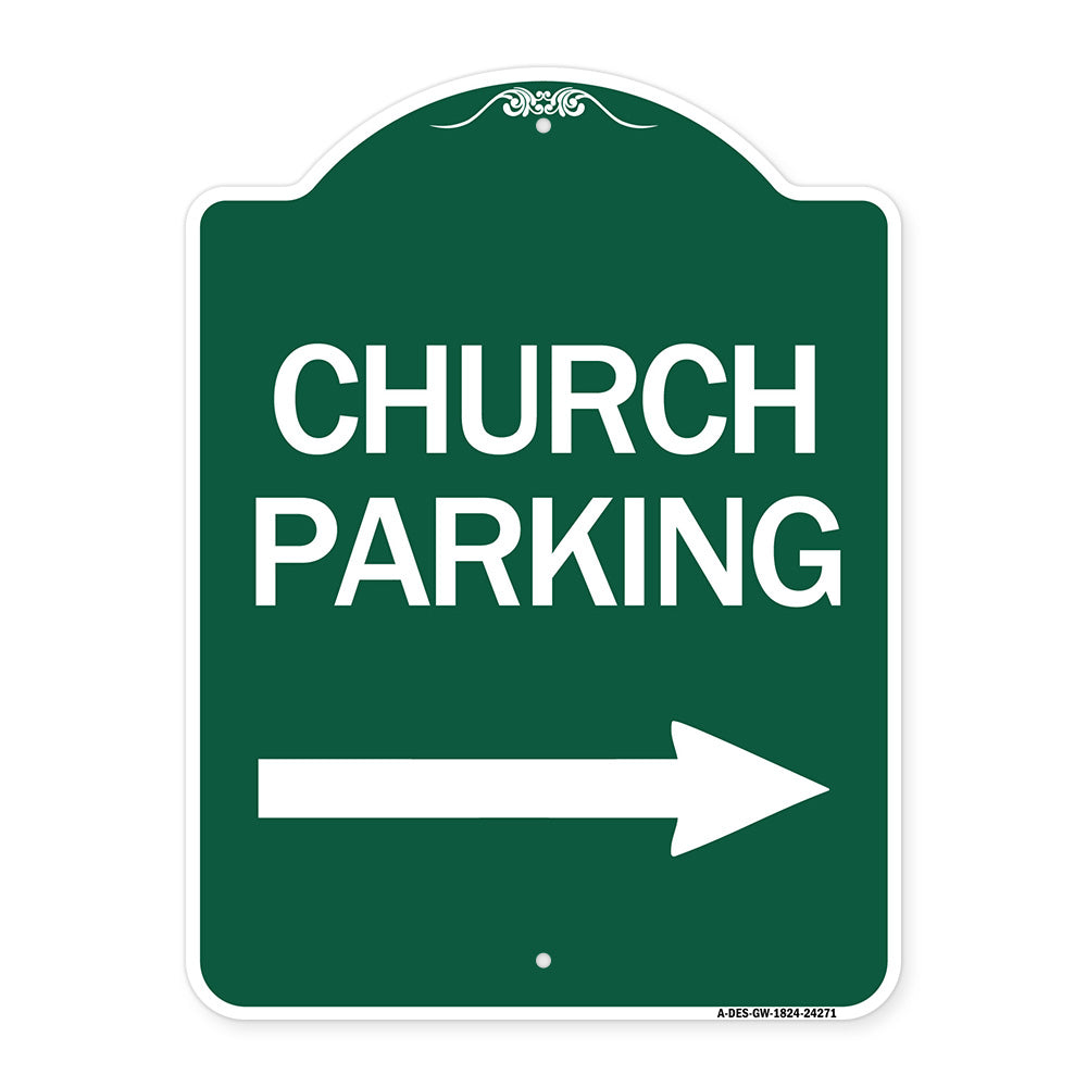 Church Parking (With Right Arrow)