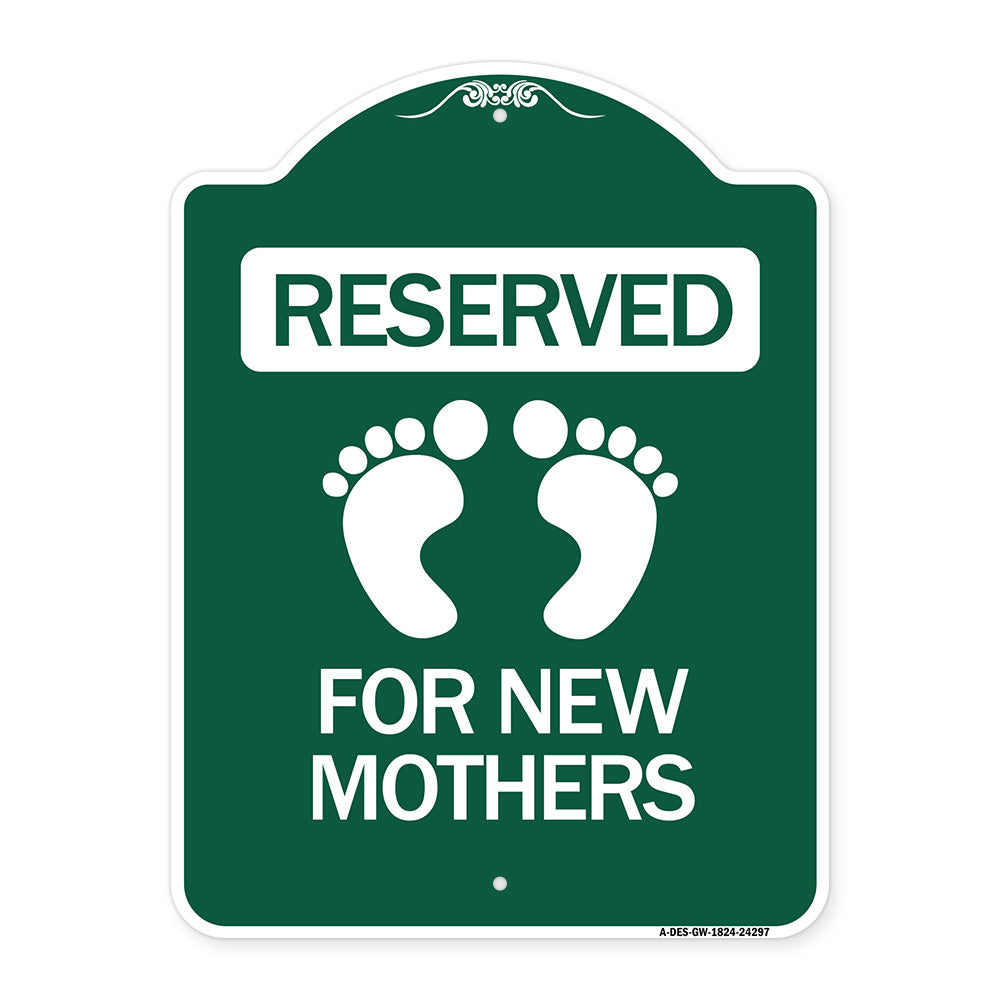 Blue Reserved Parking for New Mothers