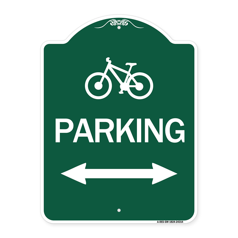 Bicycle Symbol Parking (With Bidirectional Arrow)