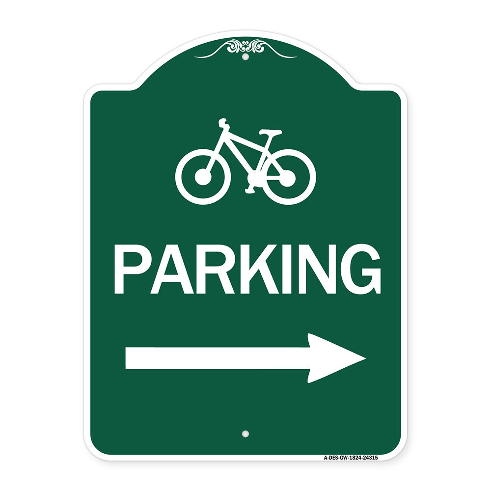 Bicycle Symbol Parking (Right Arrow