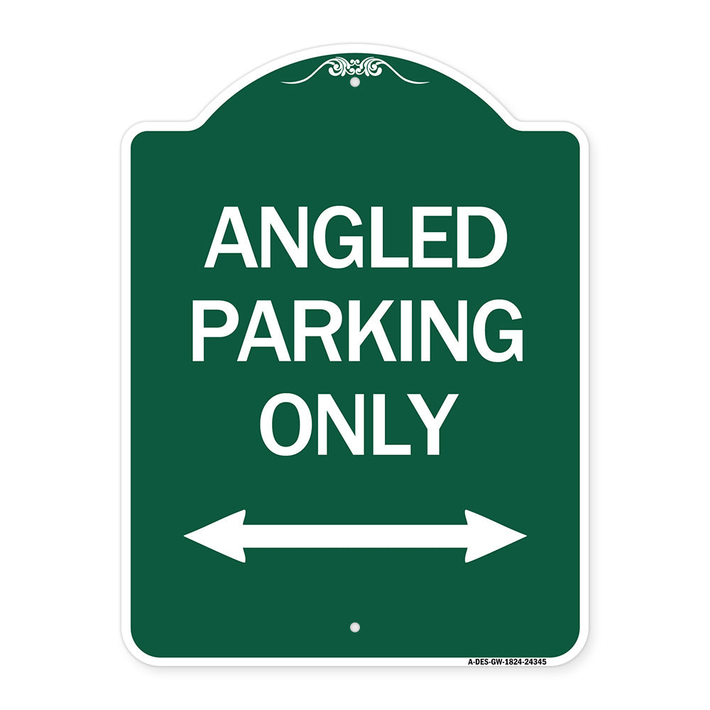 Angle Parking Only (With Bidirectional Arrow)