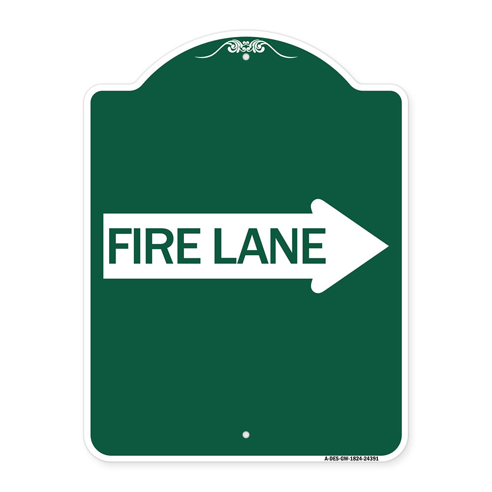 Fire Lane Right Arrow