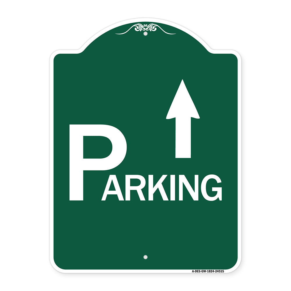 Parking with Arrow Pointing Up
