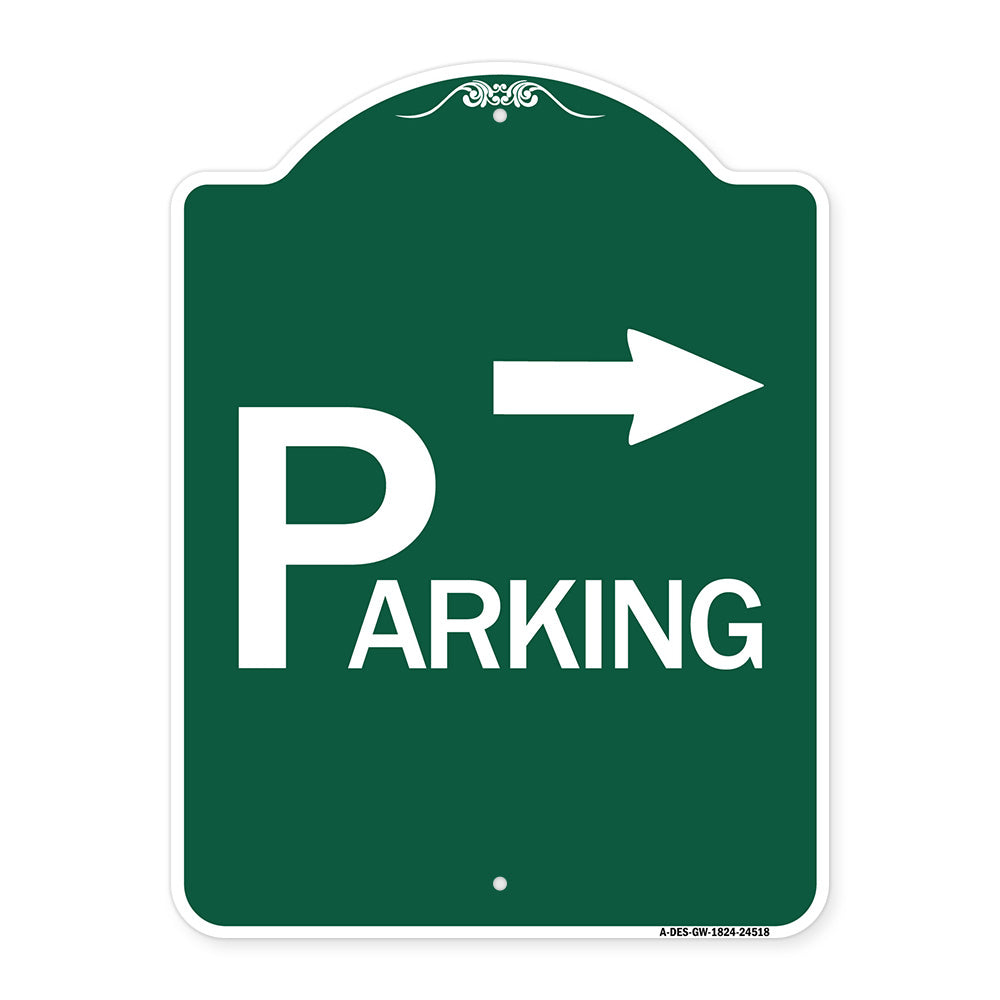 Parking with Arrow Pointing Right