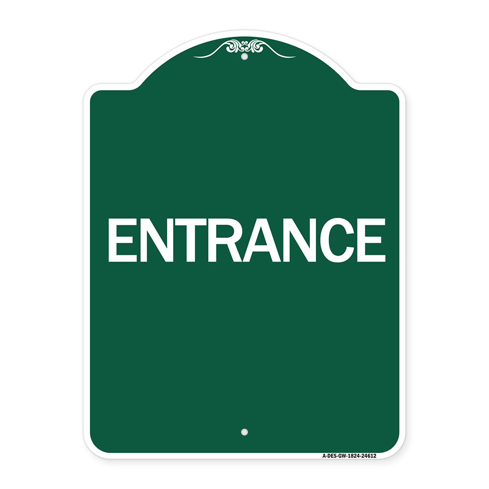 Traffic Entrance Sign Entrance