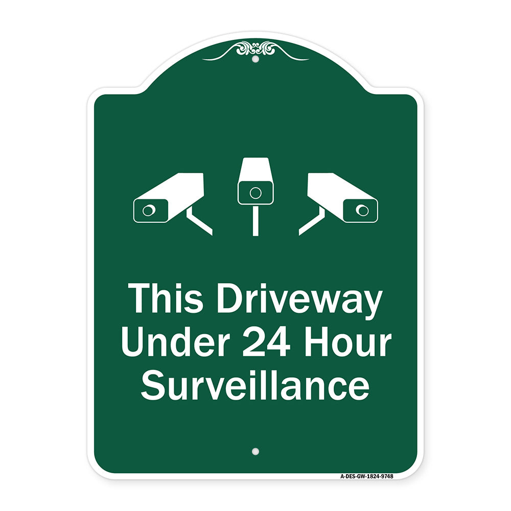 This Driveway Under 24 Hour Surveillance With Graphics