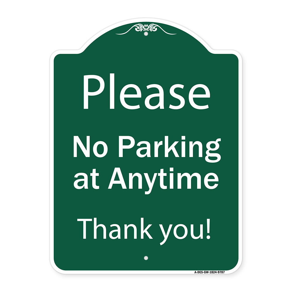 Please No Parking At Anytime