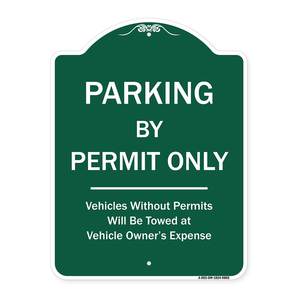 Parking By Permit Only Vehicles Without Permits Towed At Vehicle Owner's Expense