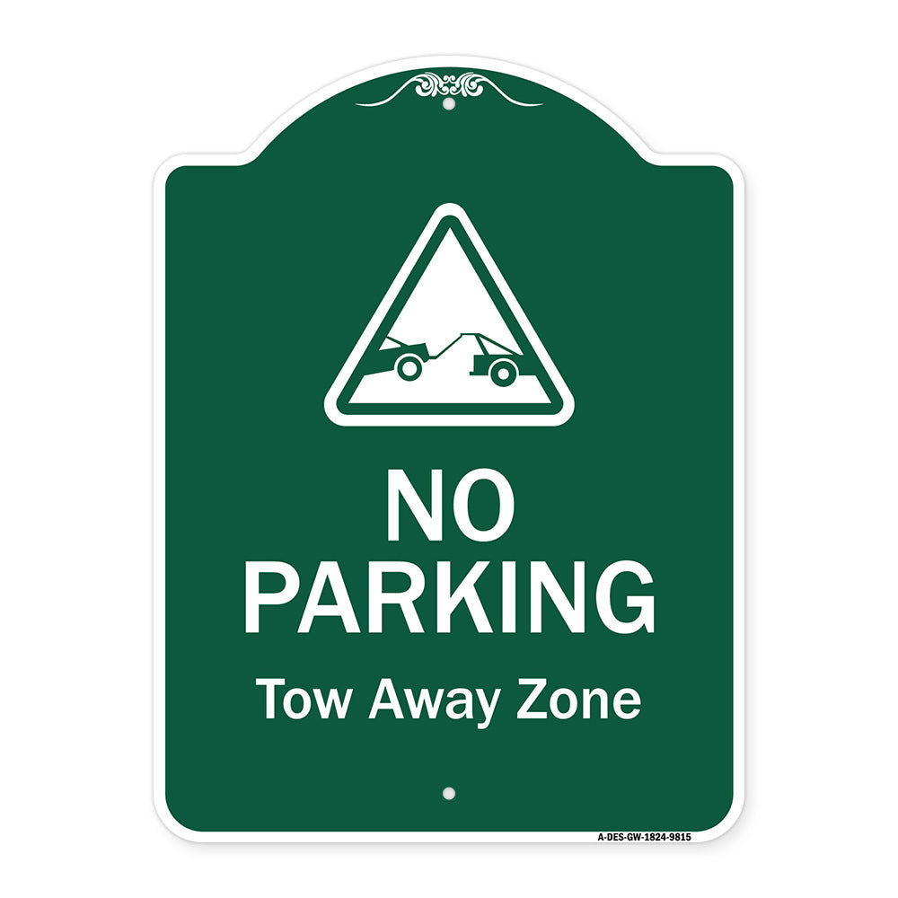 No Parking Tow Away Zone With Graphic