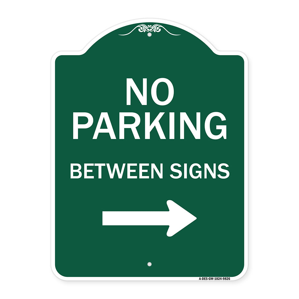 No Parking Between Signs Right