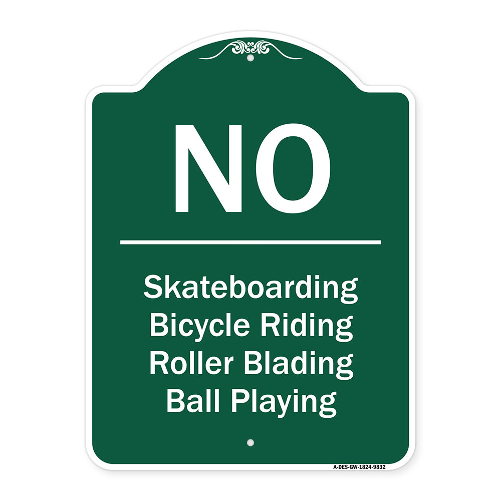 No - Bicycle Riding, Roller Blading, Ball Playing