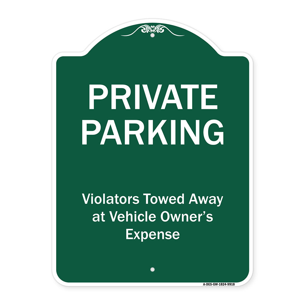 Private Parking, Violators Towed Away