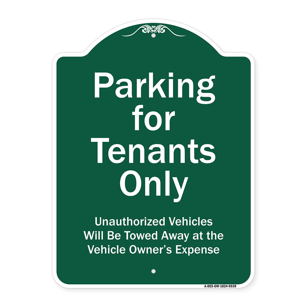 Parking For Tenants Only Unauthorized Vehicles Towed Away
