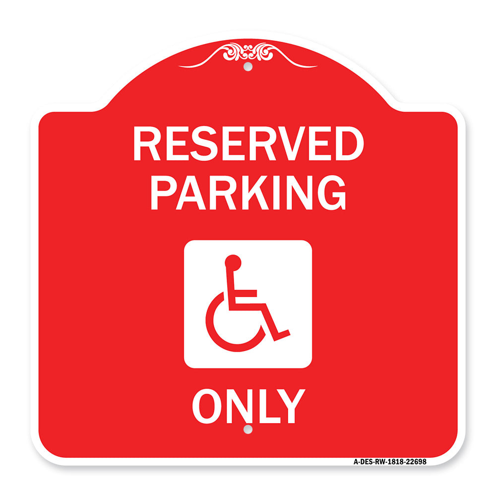 With NY Compliance Reserved Parking Only (With Access Icon)