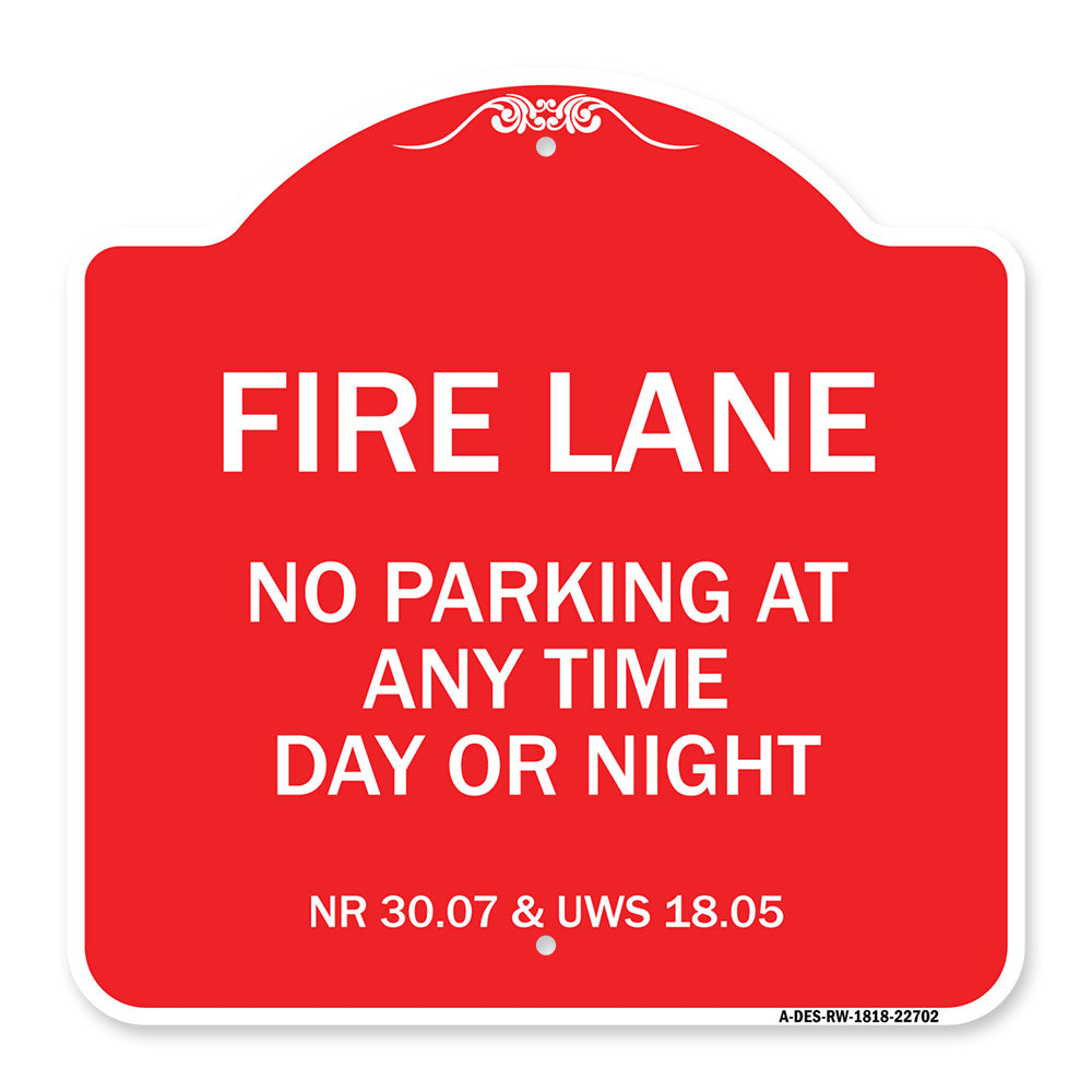 Wisconsin Fire Lane No Parking at Anytime Day or Night