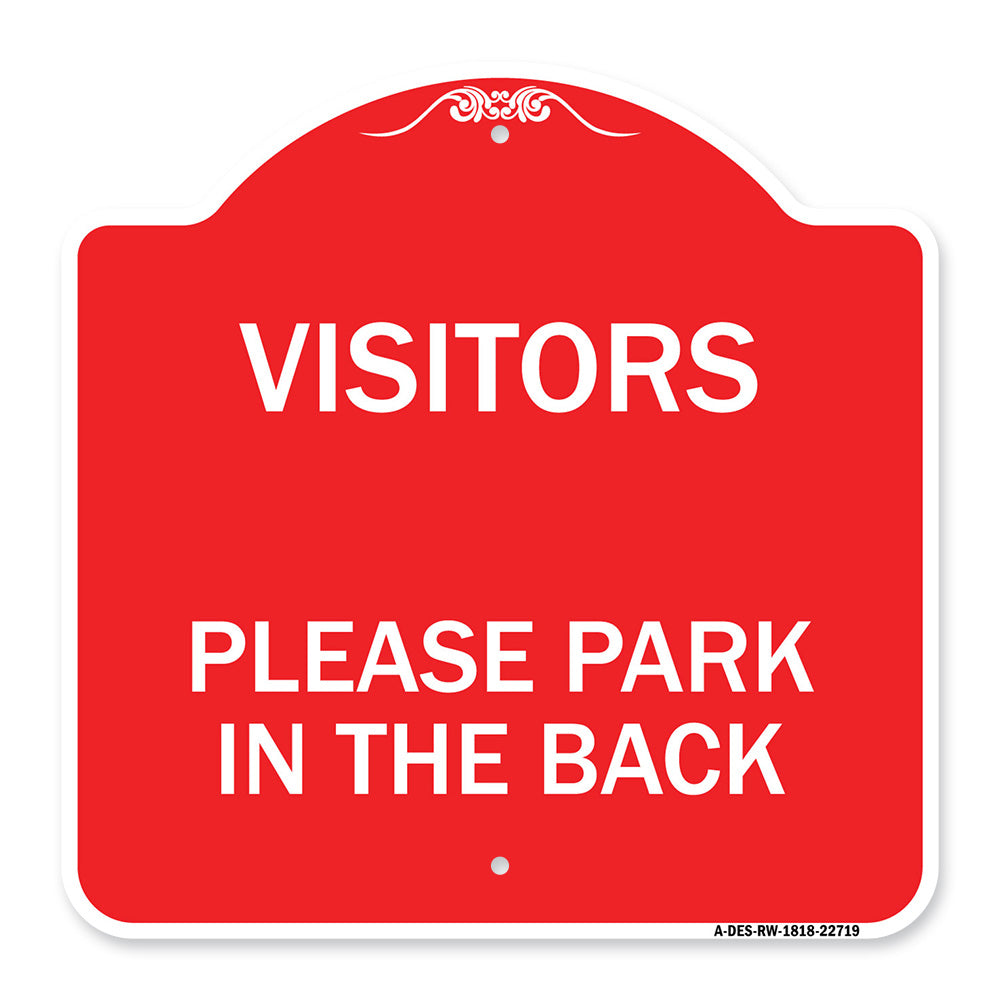 Visitors Please Park in the Back