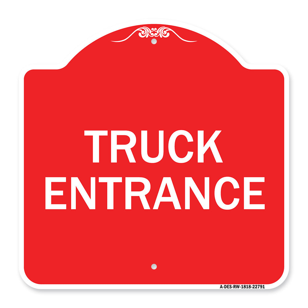 Traffic Entrance Sign Truck Entrance