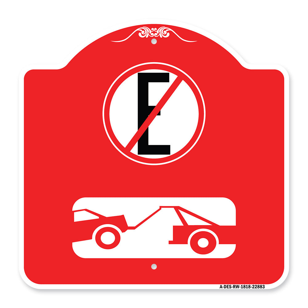 Spanish Parking Control Sign No Estacionar (No Parking) (With Symbol)