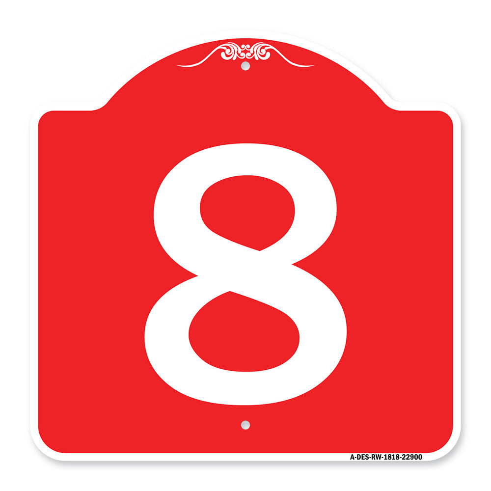 Sign with Number '8