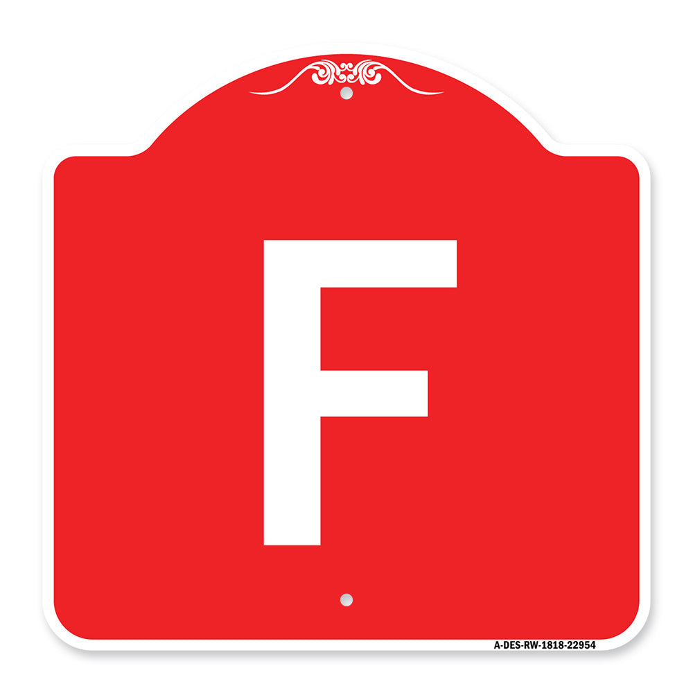 Sign with Letter F