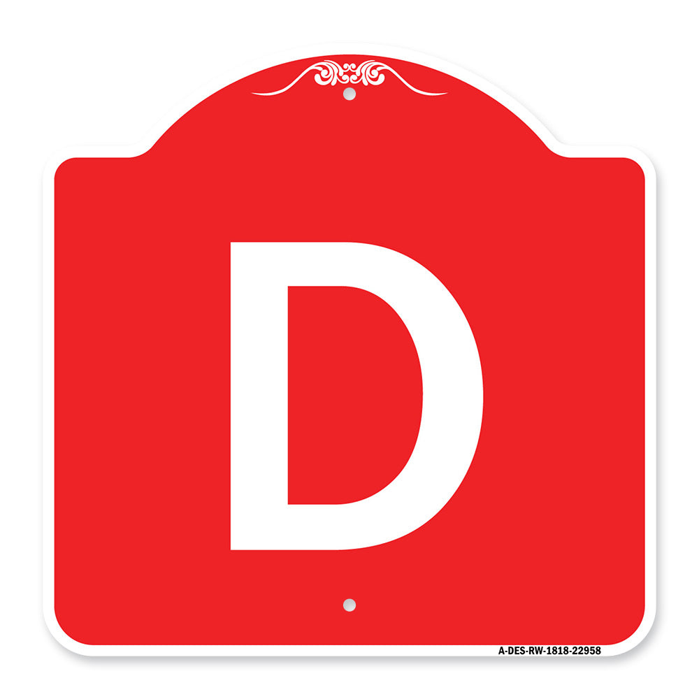 Sign with Letter D