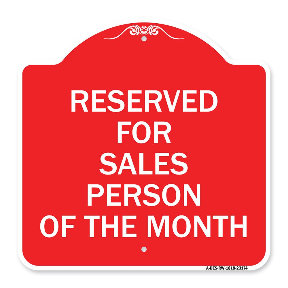 Reserved for Salesperson of the Month