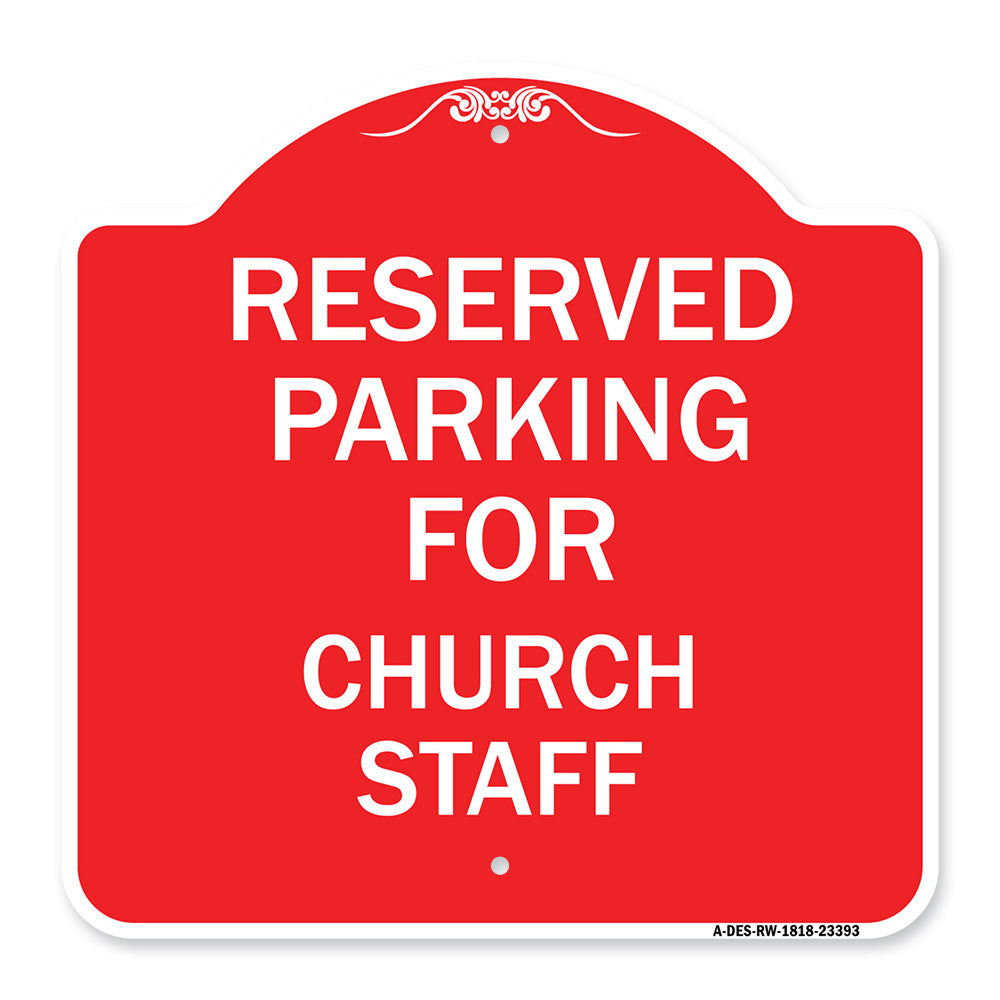 Parking Reserved for Church Staff