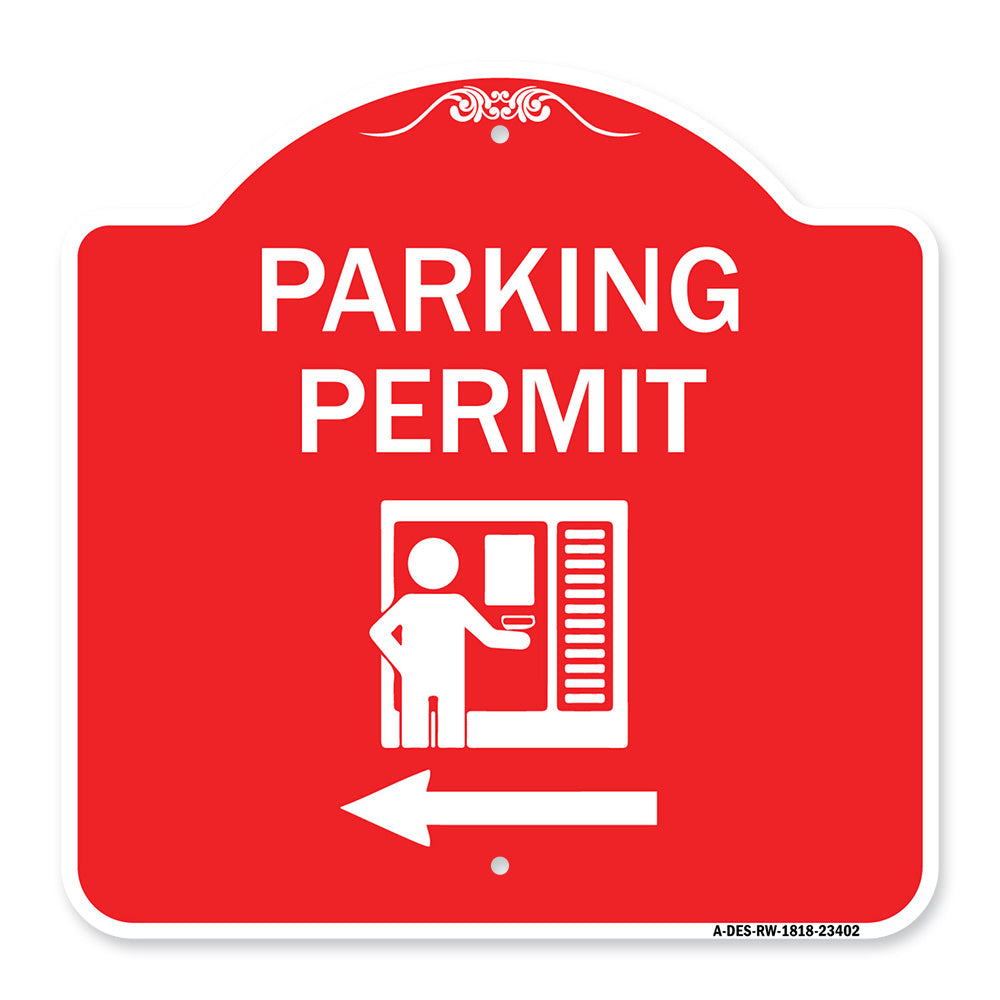 Parking Permit (With Left Arrow Symbol)