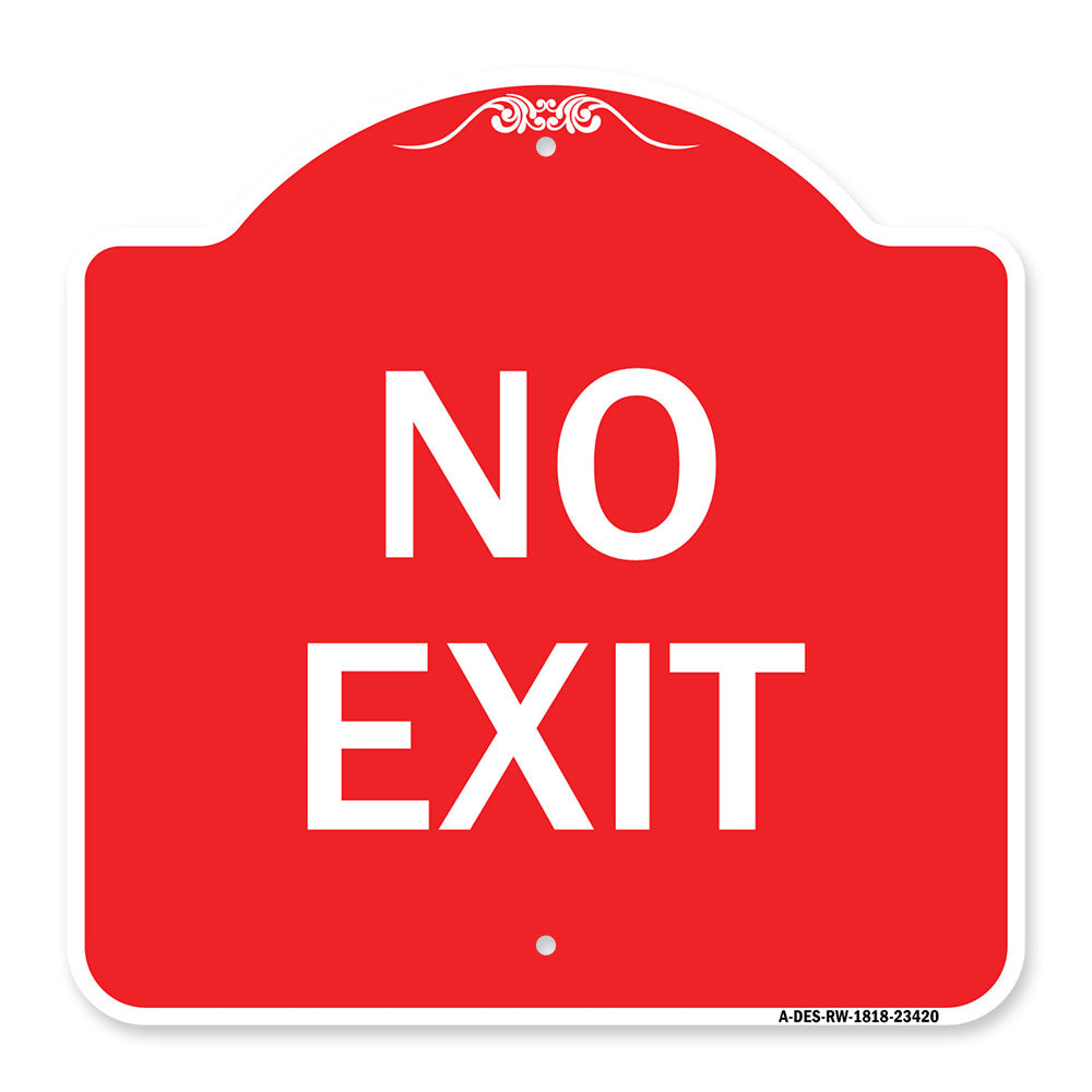 Parking Lot Sign No Exit