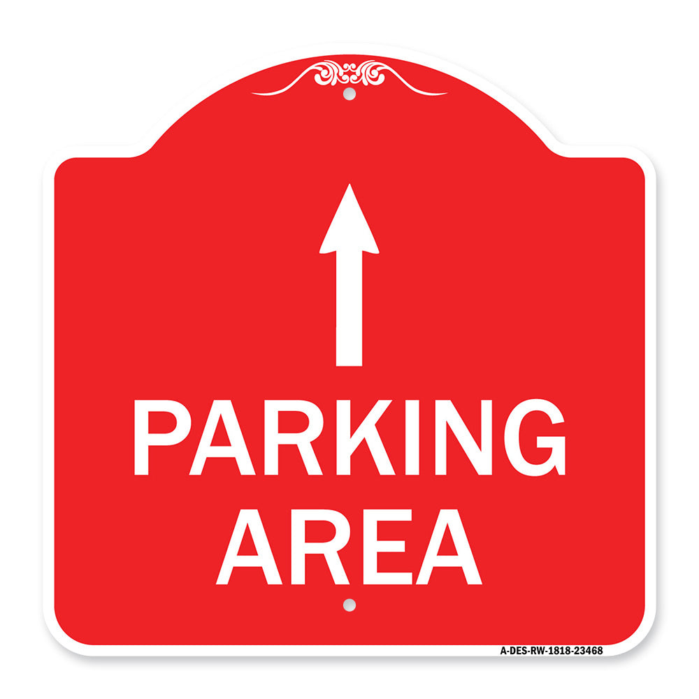 Parking Area with Ahead Arrow