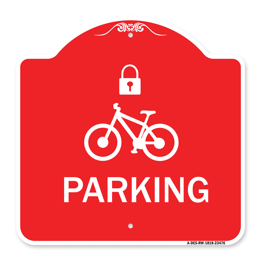 Parking (With Cycle and Lock Symbol)