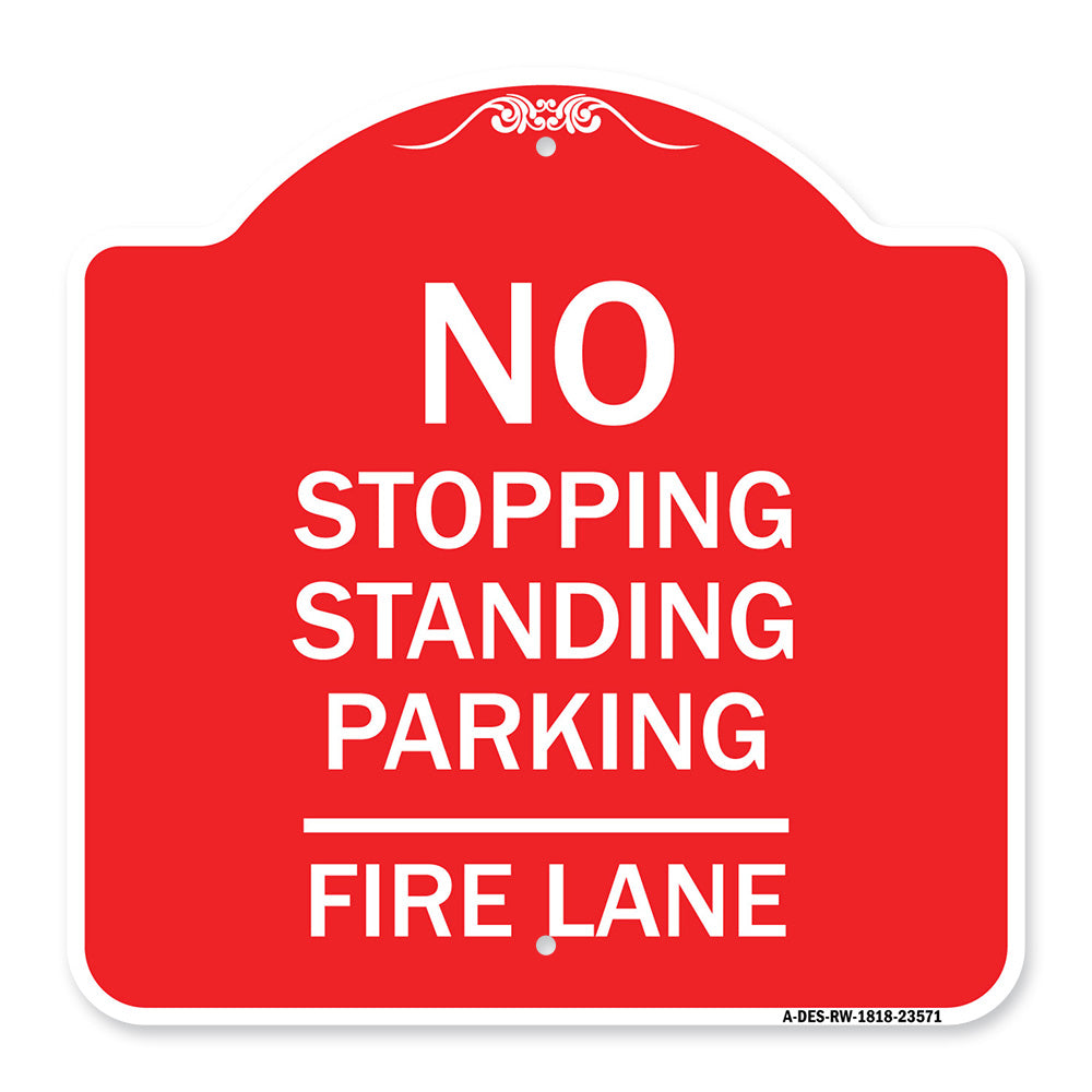 No Stopping Standing Parking - Fire Lane