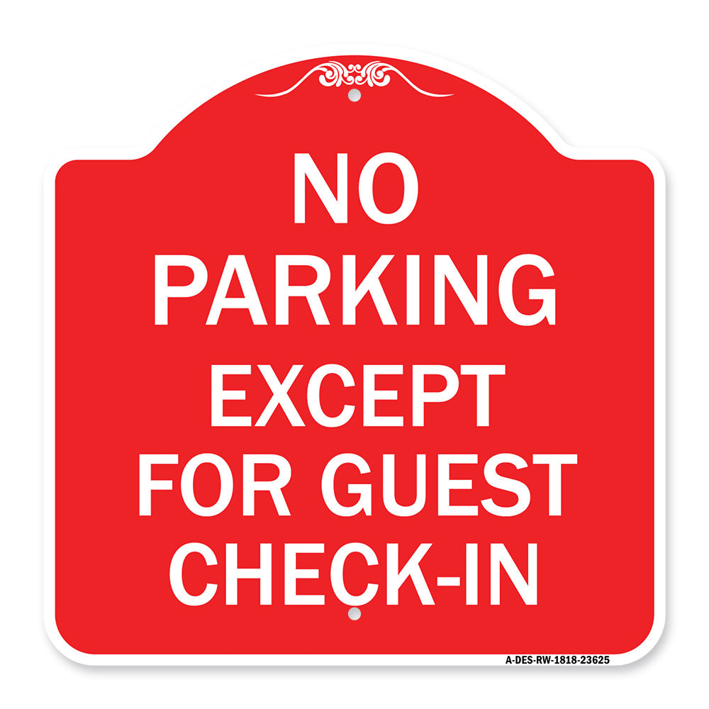 No Parking Except for Guest Check-In