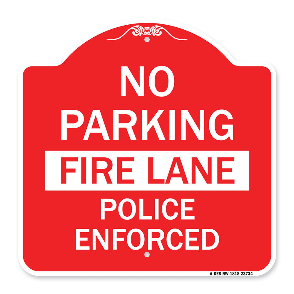 No Parking Fire Lane Police Enforced
