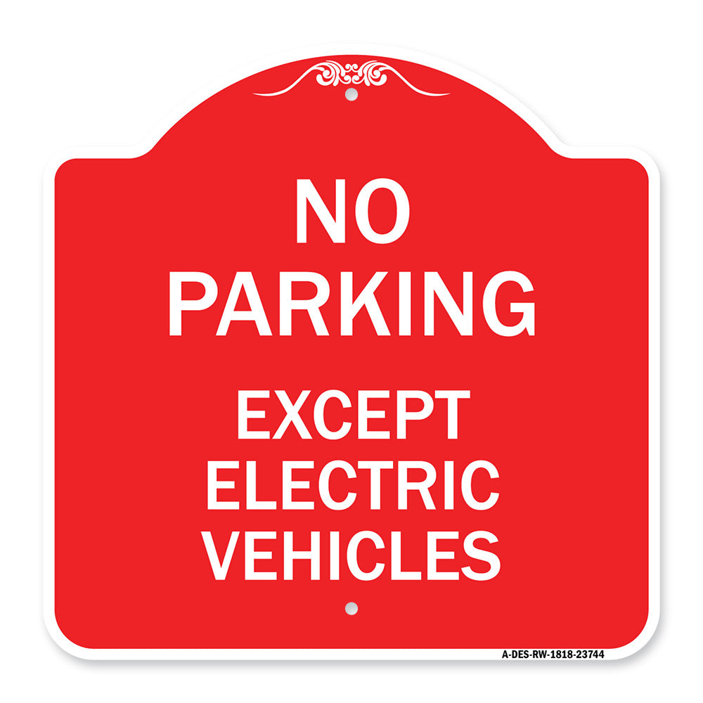 No Parking Except Electric Vehicles