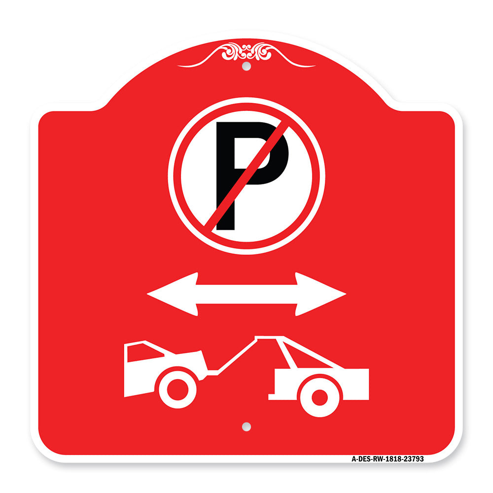No Parking - Tow Away Zone (With Graphic)
