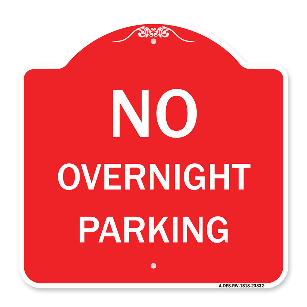 No Overnight Parking Sign